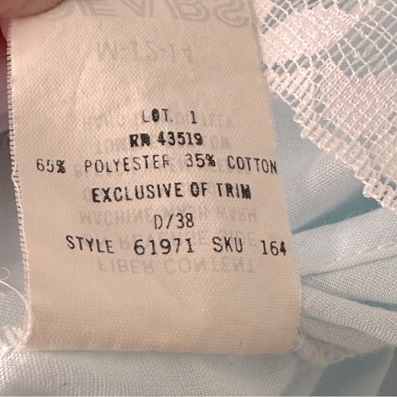 Vintage Sears Powder Blue Lace Nightgown Cottagecore Soft Girl Y2K Sleepwear M/L - Picture 13 of 14